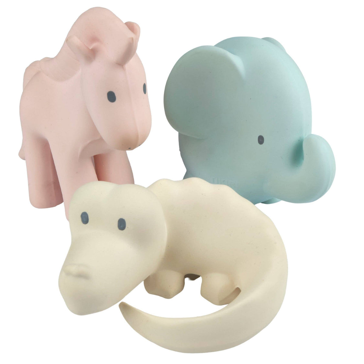 Marshmallow Soft Nat. Rubber Rattles, Bath Toys & Teethers Set