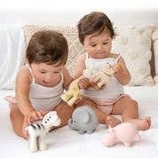 Natural Organic Rubber Teether, Rattle & Bath Toy
