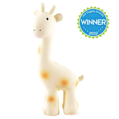 Natural Organic Rubber Teether, Rattle & Bath Toy