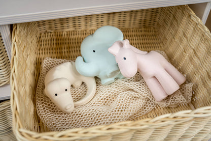 Marshmallow Soft Nat. Rubber Rattles, Bath Toys & Teethers Set