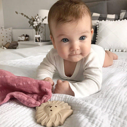 Muslin Comforter with Natural Rubber Teether