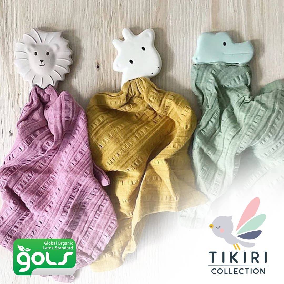 Muslin Comforter with Natural Rubber Teether