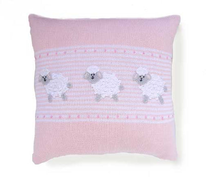 Hand-Knit 14" Lamb Pillow