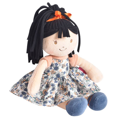 Tammy Lu Black Hair Doll in Blue Print Dress