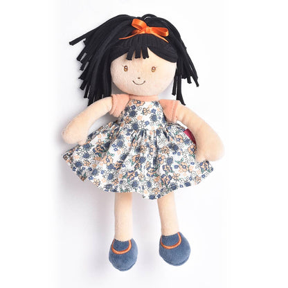 Tammy Lu Black Hair Doll in Blue Print Dress