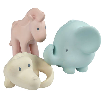 Marshmallow Soft Nat. Rubber Rattles, Bath Toys & Teethers Set