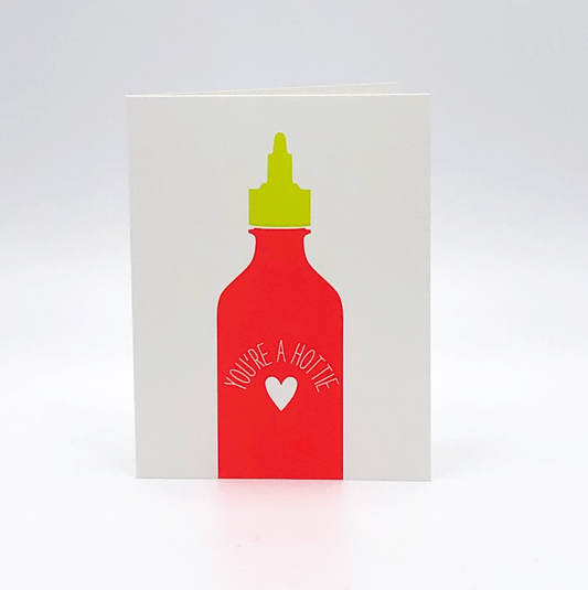 You're a Hottie Letterpress Greeting Card by Printerette Press.