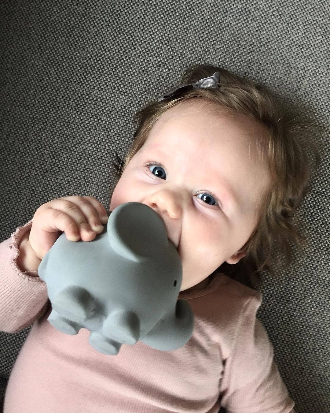Natural Organic Rubber Teether, Rattle & Bath Toy